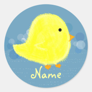 Gepersonaliseerde Baby Chick Sticker Sjabloon