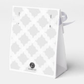 Gepersonaliseerde Baby Doop Grijs Wit Goud Kruis Bedankdoosjes (Achterkant)