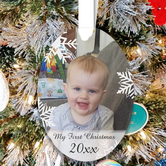 Gepersonaliseerde Baby Foto Kerst Keepsake Ornament