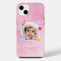 Gepersonaliseerde Baby Foto - Liefde, Kus, en Hart