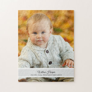 Gepersonaliseerde Baby-geboorteaankondiging Legpuzzel