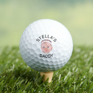 Gepersonaliseerde Baby Gezicht Foto Vader Gift Golfballen