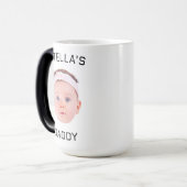 Gepersonaliseerde Baby Gezicht Foto Vader Gift Magische Mok (Voorkant links)