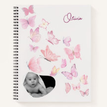 Gepersonaliseerde Baby Keepsake Journal – Butterfl
