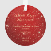 Gepersonaliseerde Baby Keepsake Ornament - Snowman (achterkant)