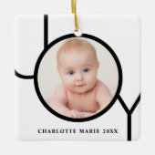 Gepersonaliseerde Baby kerstfoto Keramisch Ornament (Voorkant)