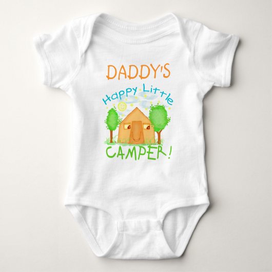Gepersonaliseerde Baby / Kinder camping T-shirt (Voorkant)