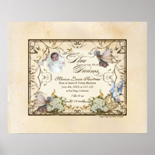 Gepersonaliseerde Baby Meisje - betoverde Faerie P Poster
