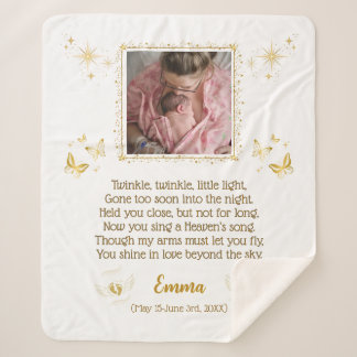 Gepersonaliseerde Baby Memorial Sherpa Blanket Sherpa Deken