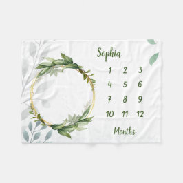 Gepersonaliseerde Baby mijlpaal Fleece Deken