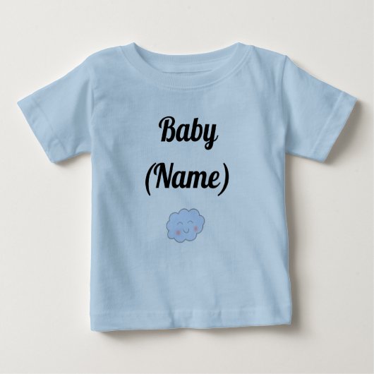 Gepersonaliseerde Baby naam glimlachende cloud (Voorkant)