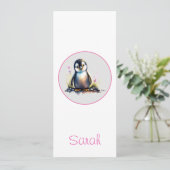 Gepersonaliseerde Baby Penguin Bladwijzer (Staand voorkant)