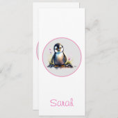 Gepersonaliseerde Baby Penguin Bladwijzer (Voorkant / Achterkant)