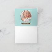 Gepersonaliseerde Baby Polka Dot bedankkaart (blau (Binnen)