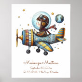 Gepersonaliseerde Baby Room ArtWork Child Flying P Poster (Voorkant)