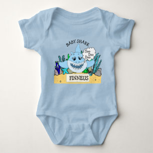 Gepersonaliseerde Baby Shark Baby's Romper
