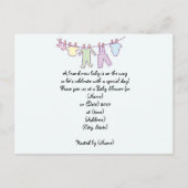 Gepersonaliseerde Baby shower Invitation-Clothesli Uitnodiging Briefkaart (Voorkant)