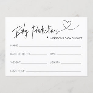 Gepersonaliseerde Baby shower Prediction Kaarten