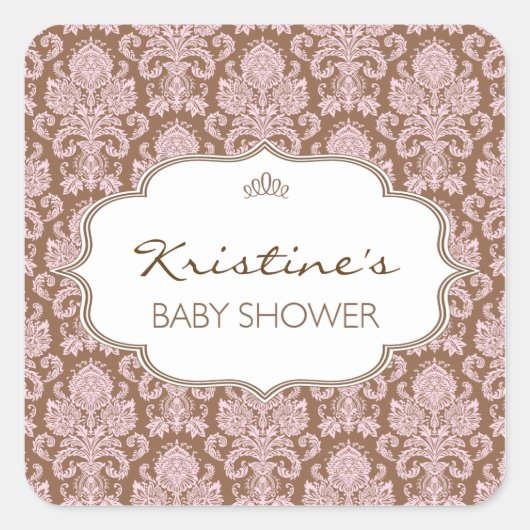 Gepersonaliseerde Baby shower Sticker (Voorkant)