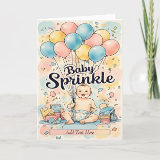 Gepersonaliseerde Baby Sprinkle Invitation Kaart