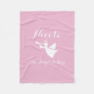 Gepersonaliseerde baby vlootsdeken Een engel wordt Fleece Deken