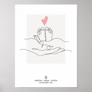 Gepersonaliseerde Baby-voet Poster