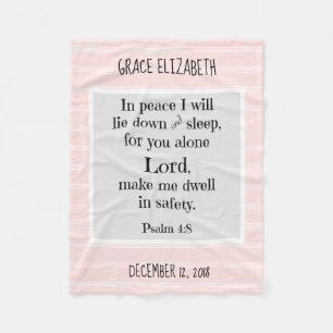 Gepersonaliseerde Baby, w Nighttime Prayer (Psalm  Fleece Deken