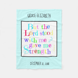 Gepersonaliseerde Baby, w/ Verse uit Timothy (rege Fleece Deken