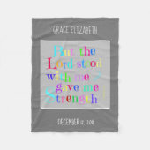 Gepersonaliseerde Baby, w/ Verse uit Timothy (rege Fleece Deken (Voorkant)