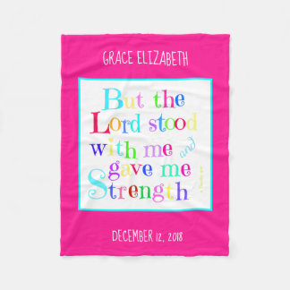 Gepersonaliseerde Baby, w/ Verse uit Timothy (rege Fleece Deken