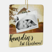 Gepersonaliseerde Baby XMAS Ornament Sunset Barn C (Rechts)