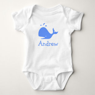 Gepersonaliseerde babykleding met blauwe cartoon w romper