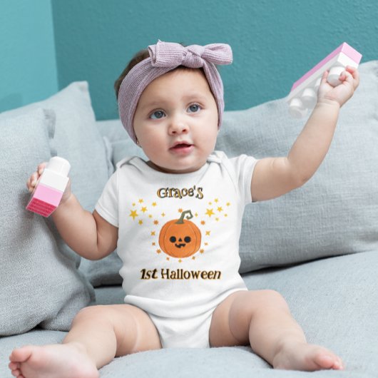 Gepersonaliseerde Baby's 1e Halloween Bodysuit