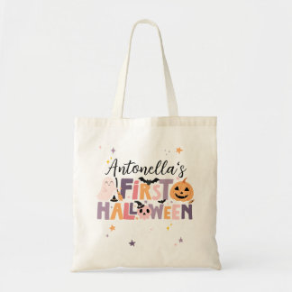 Gepersonaliseerde Baby's eerste Halloween Tote Bag