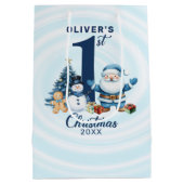Gepersonaliseerde Baby's Eerste Kerstmis Medium Cadeauzakje (Achterkant)