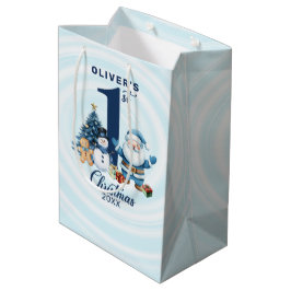 Gepersonaliseerde Baby's Eerste Kerstmis Medium Cadeauzakje