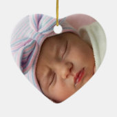 Gepersonaliseerde Baby's Eerste Kerstmis met Olifa Keramisch Ornament (Achterkant)