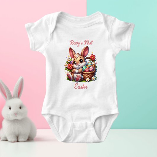 Gepersonaliseerde baby's eerste Pasen Romper