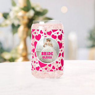 Gepersonaliseerde Bachelorette Bruid Fotonaam Blikvorm Glas