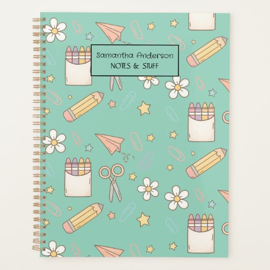 Gepersonaliseerde Back to School Planner voor kind (Voorkant)