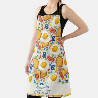 Gepersonaliseerde Bacon & Eggs Apotheek RX Schort