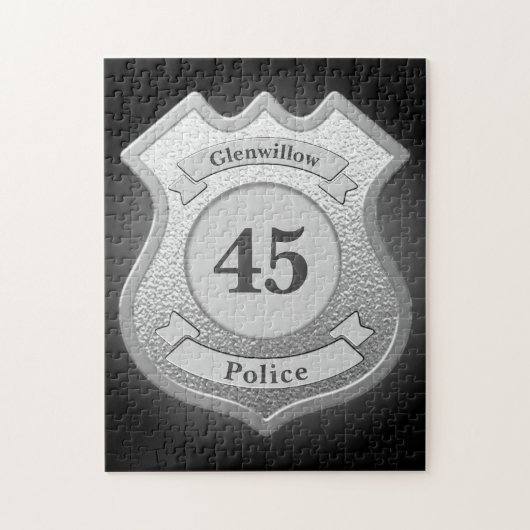 Gepersonaliseerde badge legpuzzel (Verticaal)