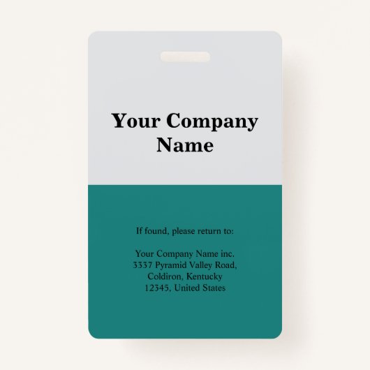 Gepersonaliseerde badge voor bedrijfsmedewerker (Achterkant)