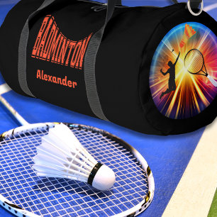Gepersonaliseerde badminton kampioen duffel tas