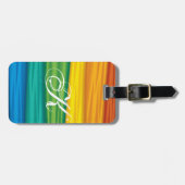 Gepersonaliseerde Bagagelabel lgbtq regenboogvlag (Voorkant horizontaal)
