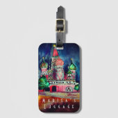 Gepersonaliseerde bagtag uit Moskou Bagagelabel (Voorkant (verticaal))