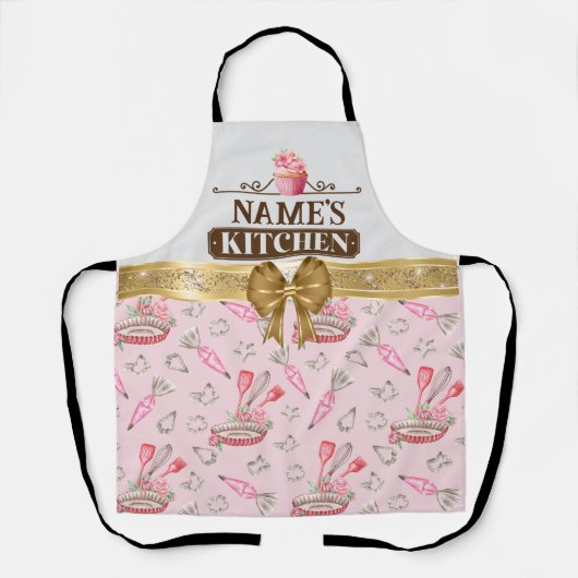 Gepersonaliseerde Bakers Tools Schort (Voorkant)