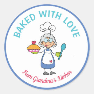 Gepersonaliseerde baketiketten ronde sticker