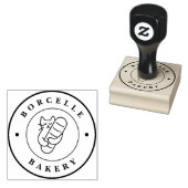 Gepersonaliseerde Bakkerij Circle Logo Custom Rubberstempel (Gestempeld)