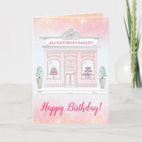 Gepersonaliseerde bakkerij Happy Birthday Pink Gli